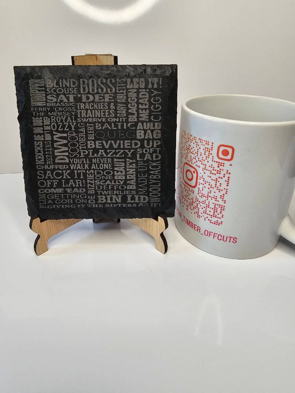 slate Liverpool Slang Engraved Coasters | Handmade Set of 1, 4 or 6 |