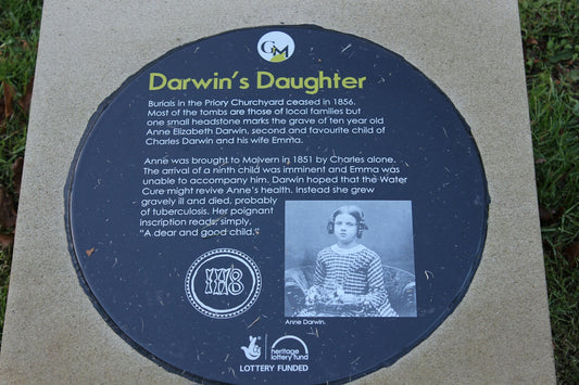 a plaque with a picture of a girl on it