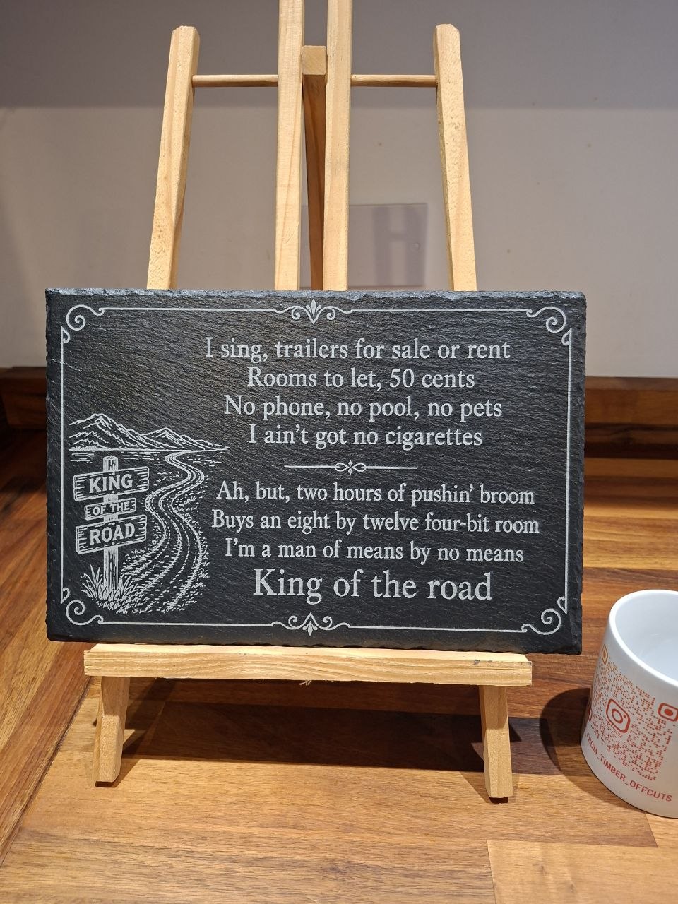 Slate Plaques Laser Engraved – 10×10cm, 30x20cm & 40x30cm. 10cm & 30cm Round. 33x33cm Square – UK Made - Original Timber Creations