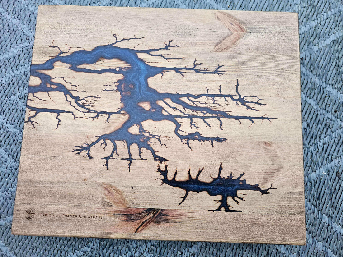 Fractal Burn Chopping Board – Handmade Lichtenberg Art Board