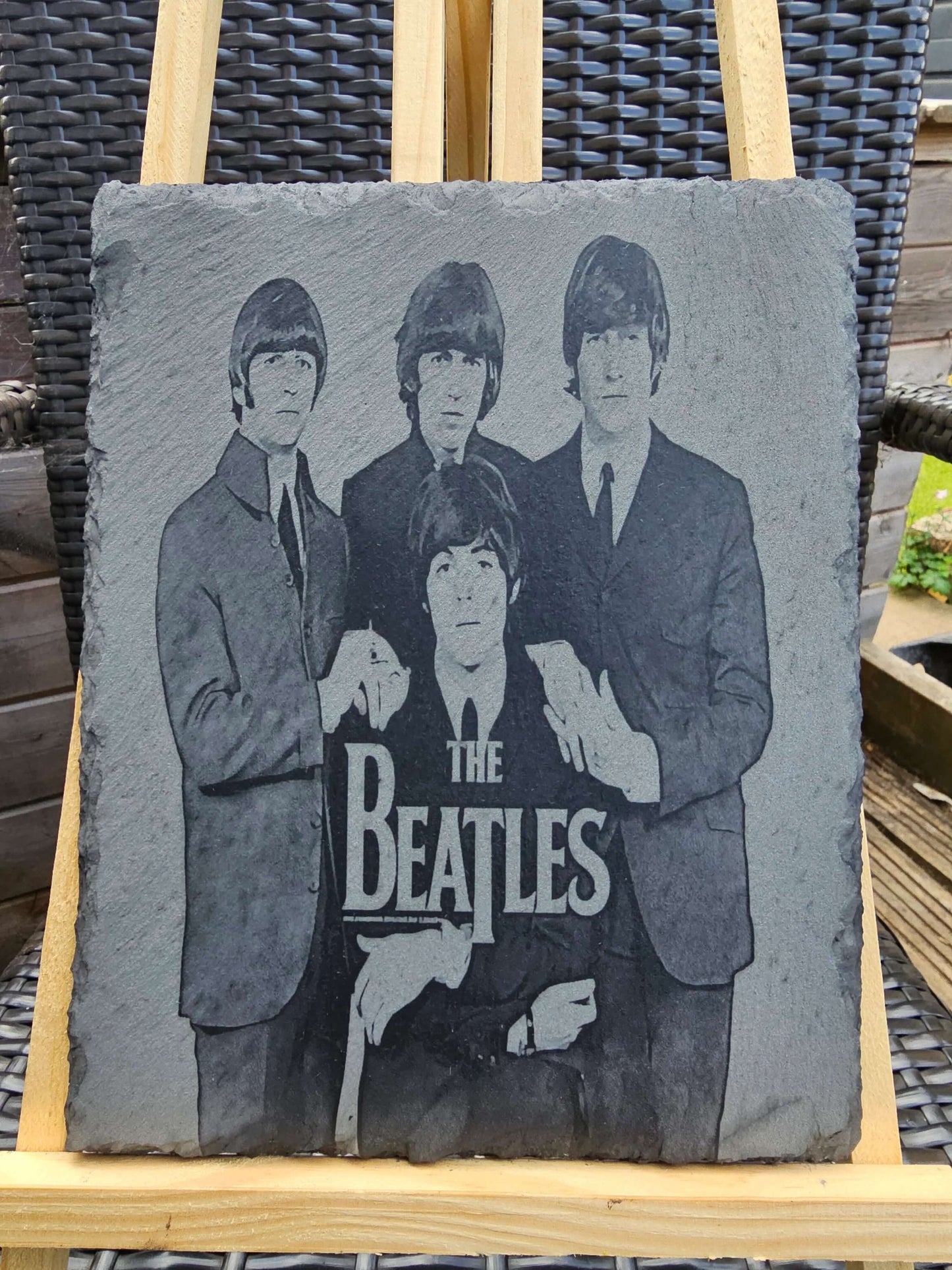slate The Beatles Wall Art – Laser Engraved Handmade Portrait Plaque