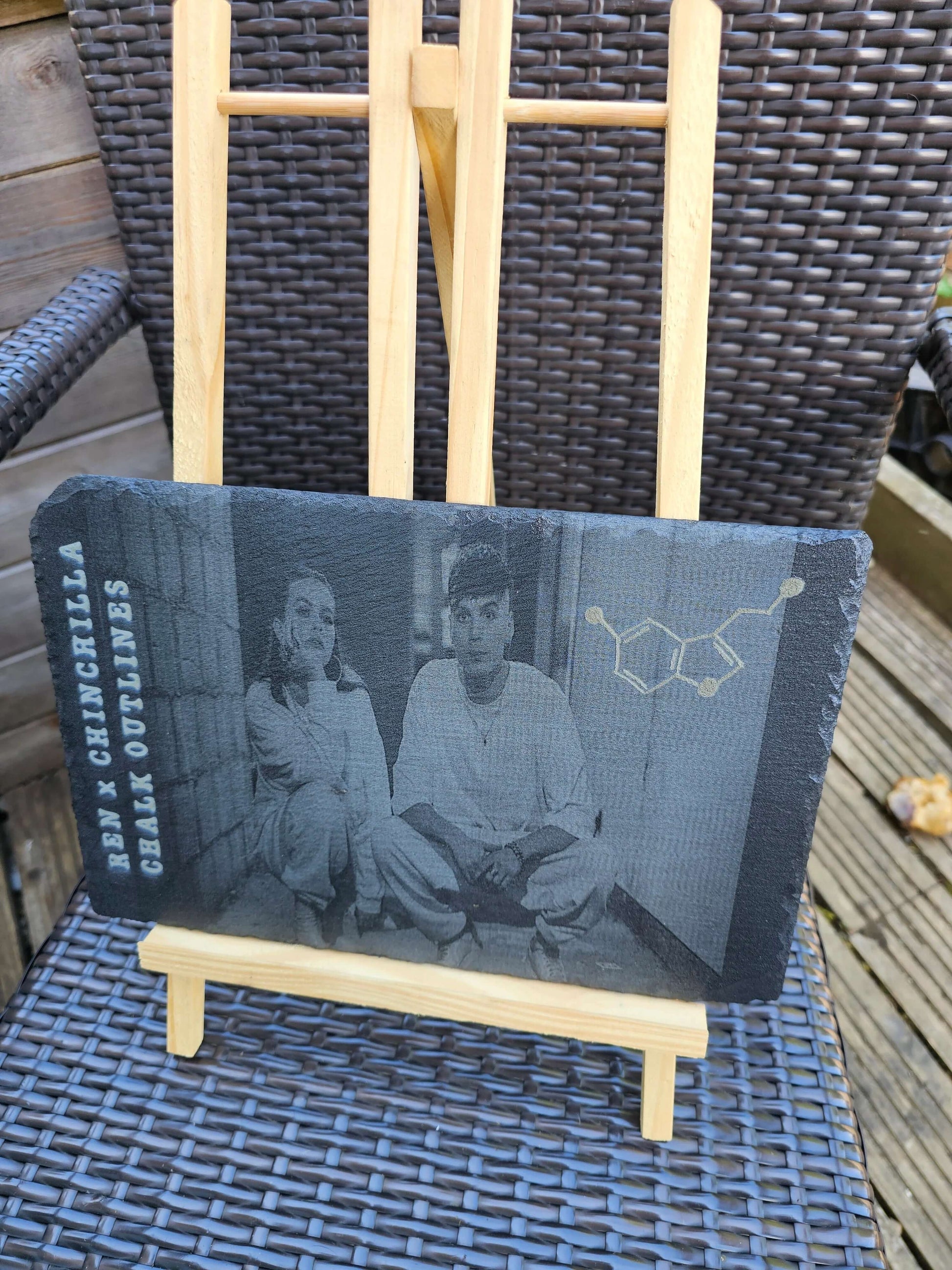 slate Ren x Chinchilla – “Chalk Outlines” Laser Engraved Art Music