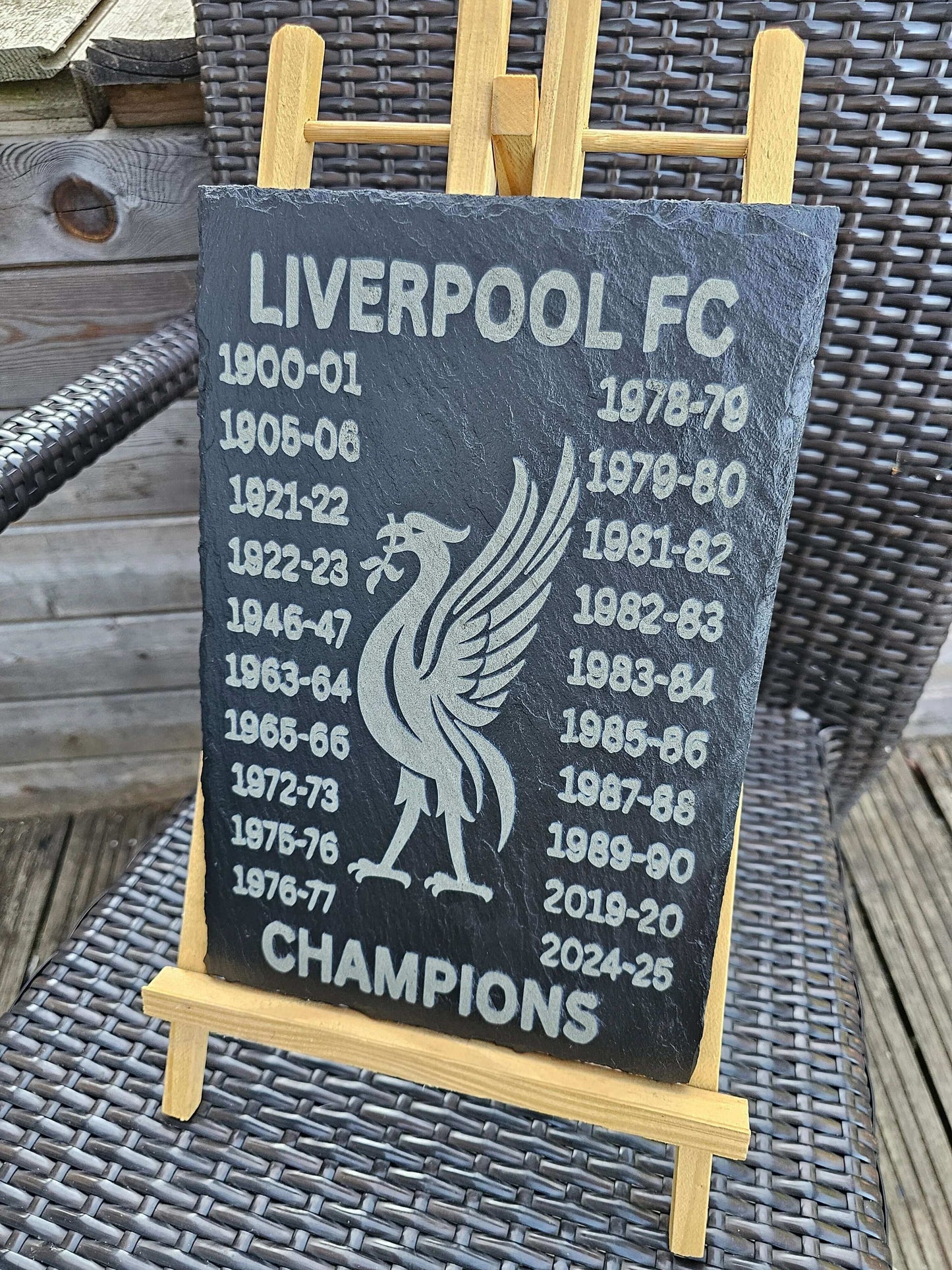 slate Liverpool FC League Champions Slate Plaque – 30x20cm Engraved