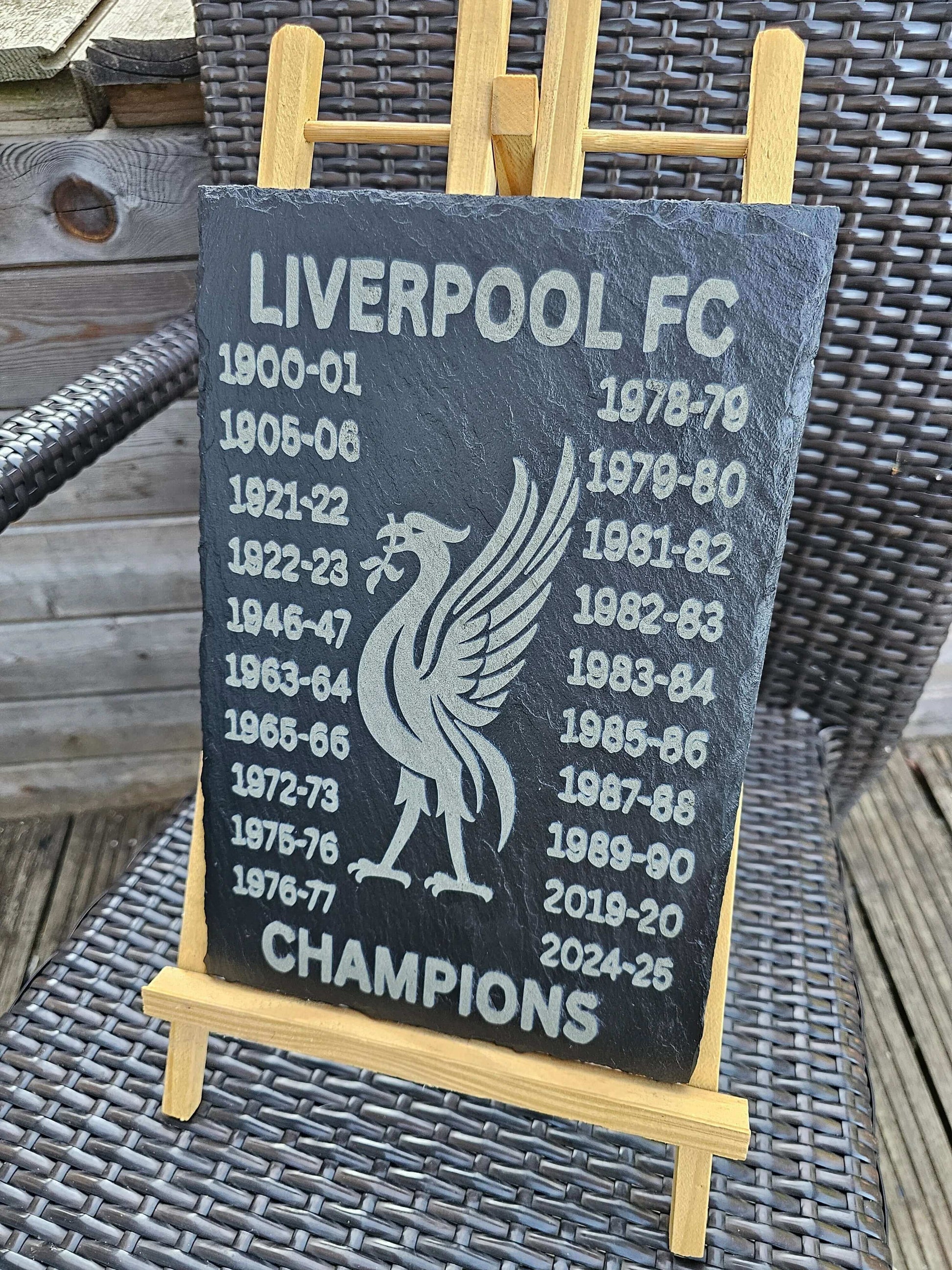slate Liverpool FC League Champions Slate Plaque – 30x20cm Engraved