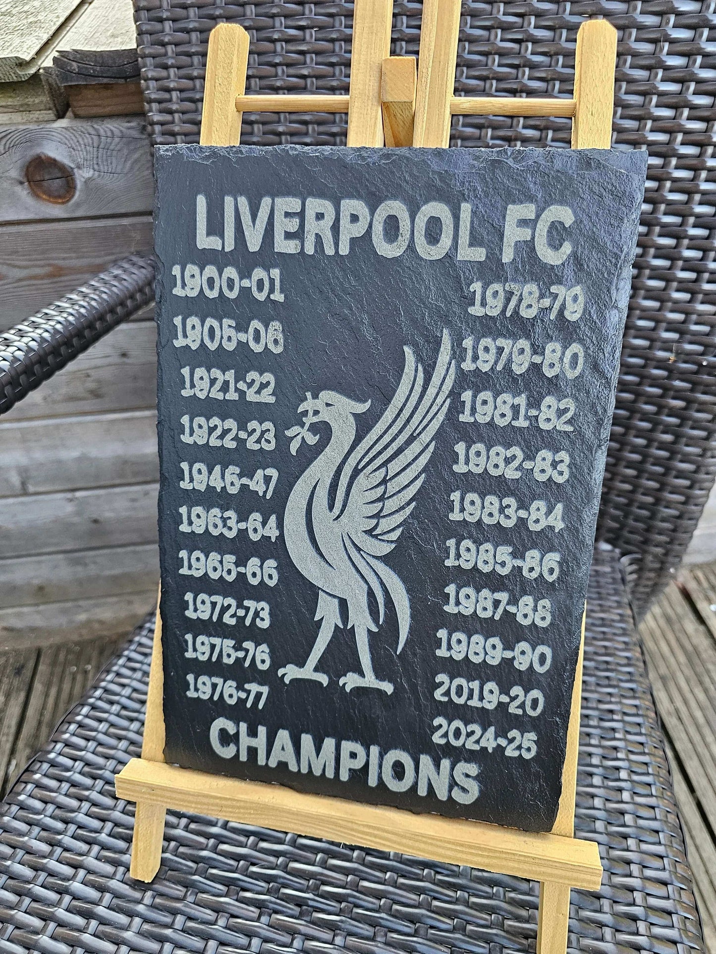 slate Liverpool FC League Champions Slate Plaque – 30x20cm Engraved