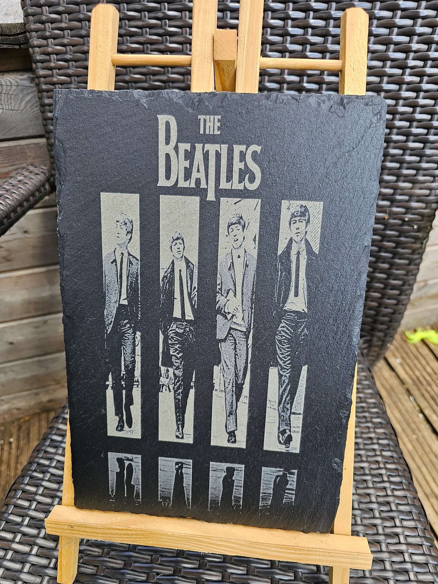 slate The Beatles Laser Engraved Slate Plaque – 30cm x 20cm – Iconic