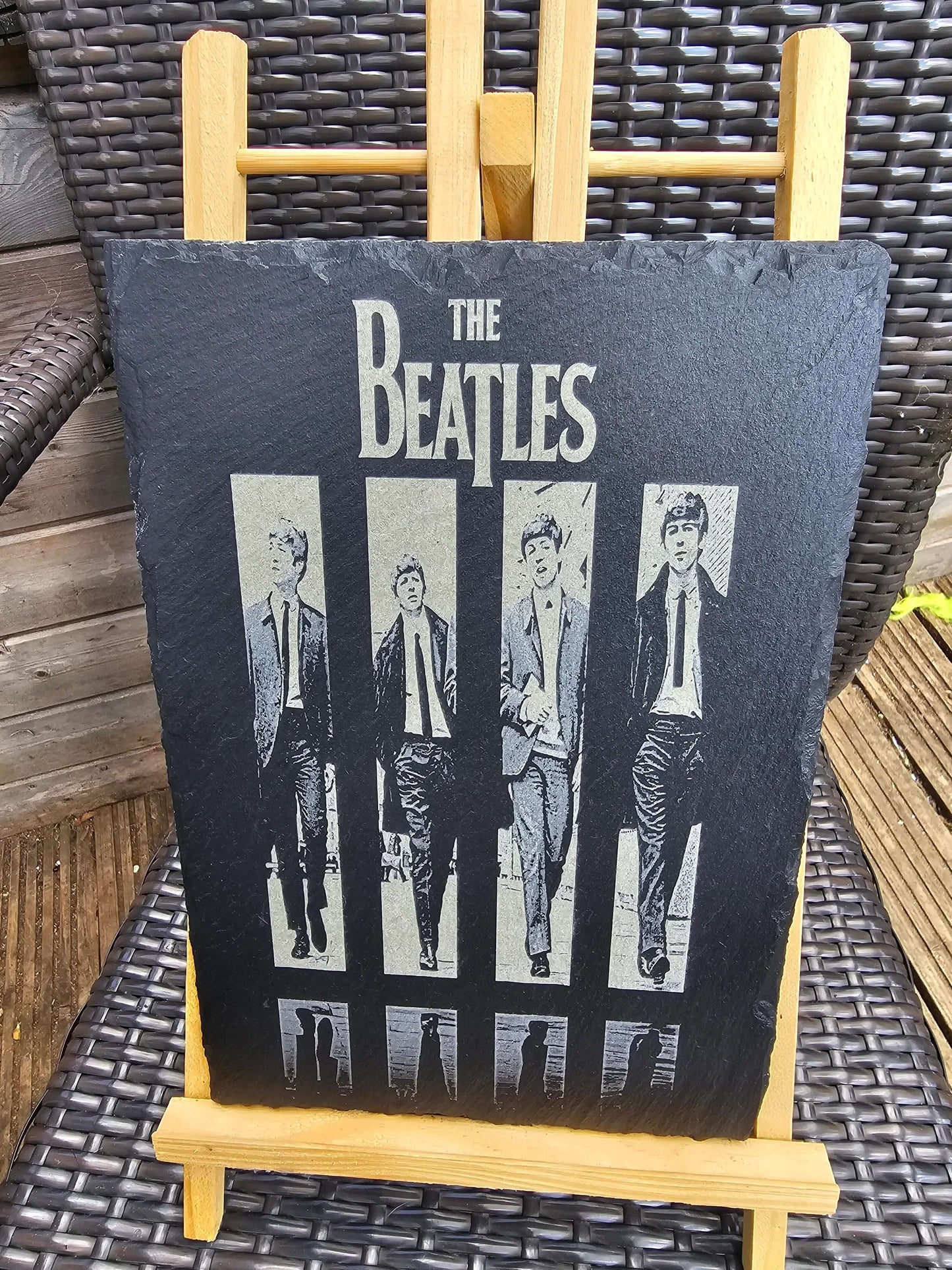 slate The Beatles Laser Engraved Slate Plaque – 30cm x 20cm – Iconic