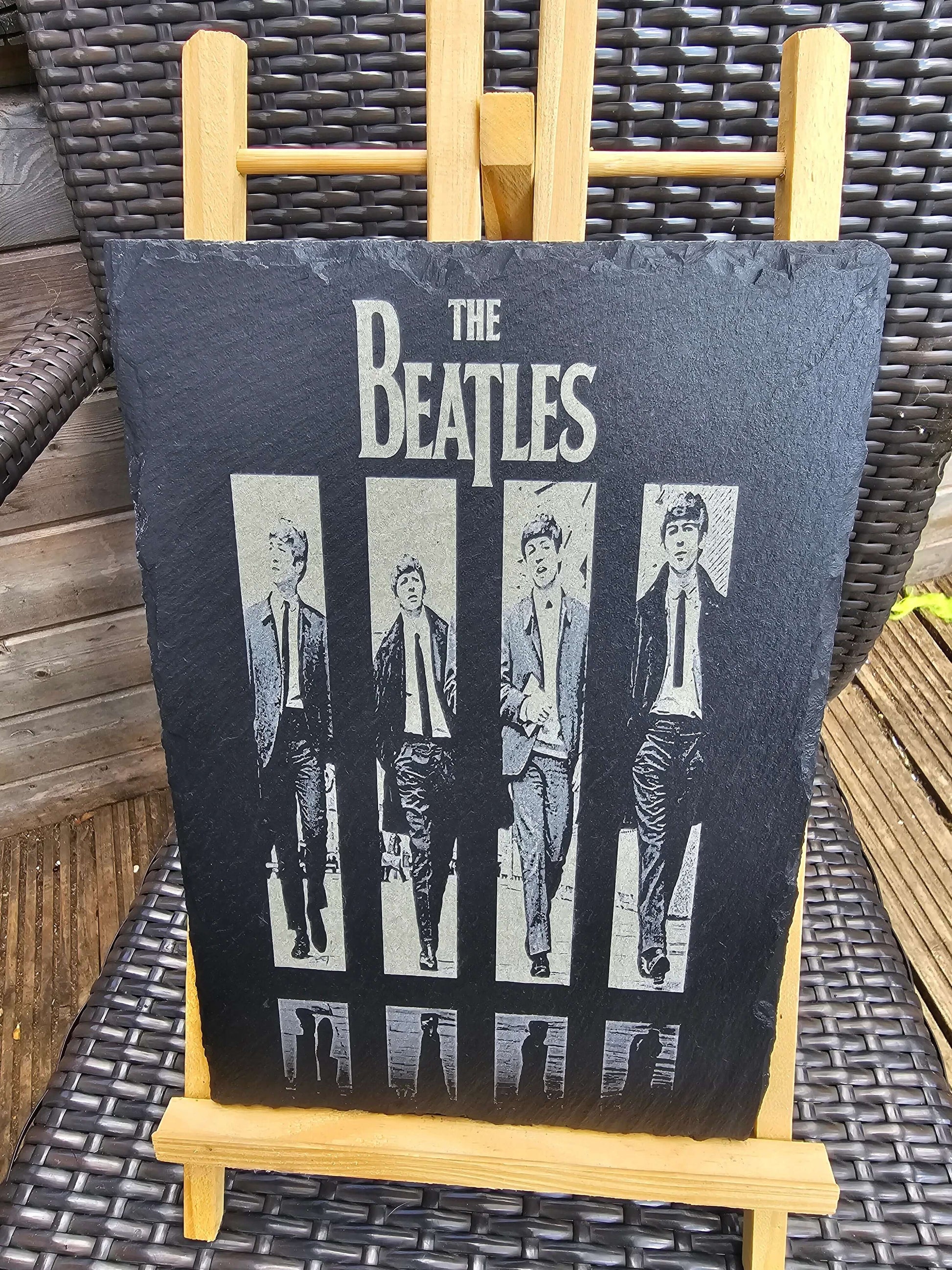 slate The Beatles Laser Engraved Slate Plaque – 30cm x 20cm – Iconic
