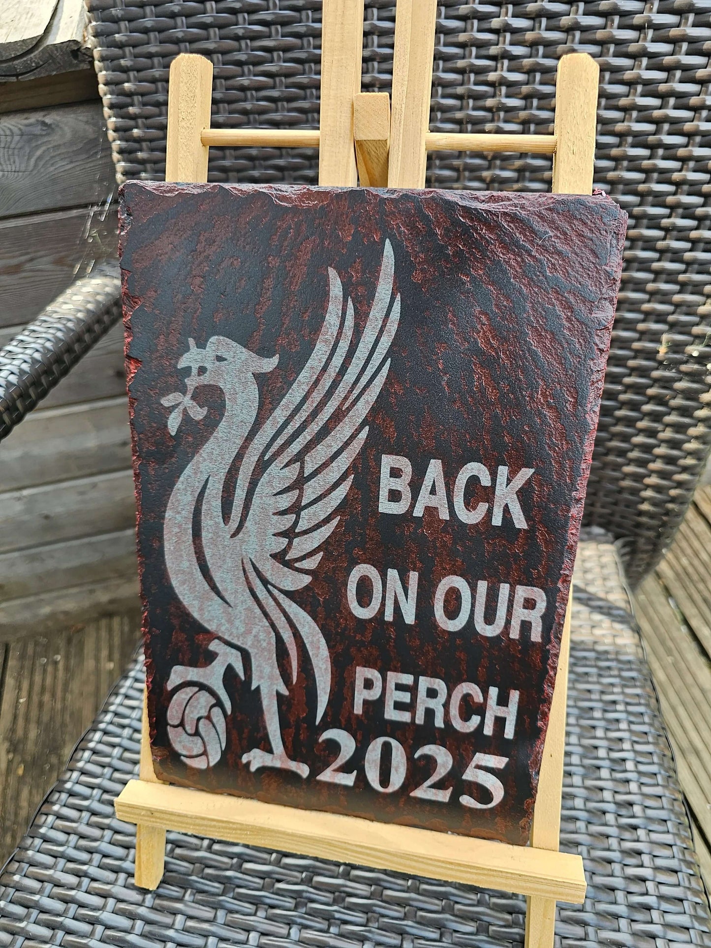 slate Liverpool FC Inspired Plaque – “Back On Our Perch 2025”
