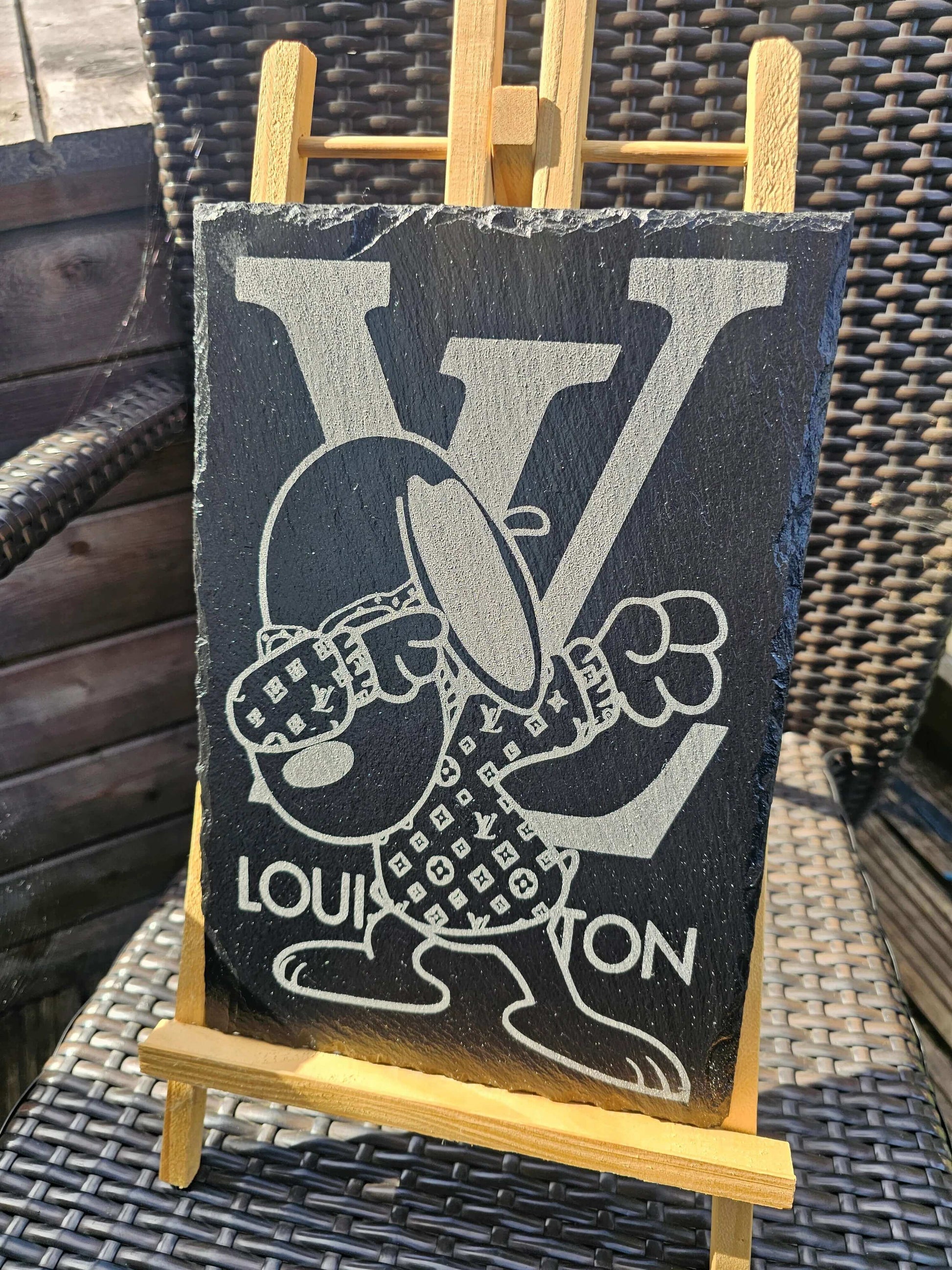 slate Dabbing Snoopy x LV Style Plaque – 30cm x 20cm – Fashion Parody