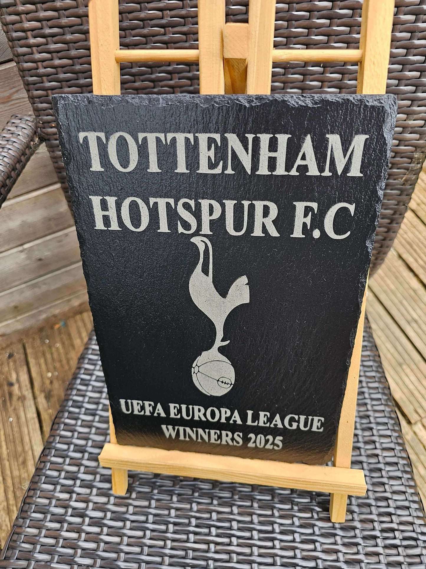 slate Tottenham Hotspur F.C. Europa League Winners 2025 – Engraved