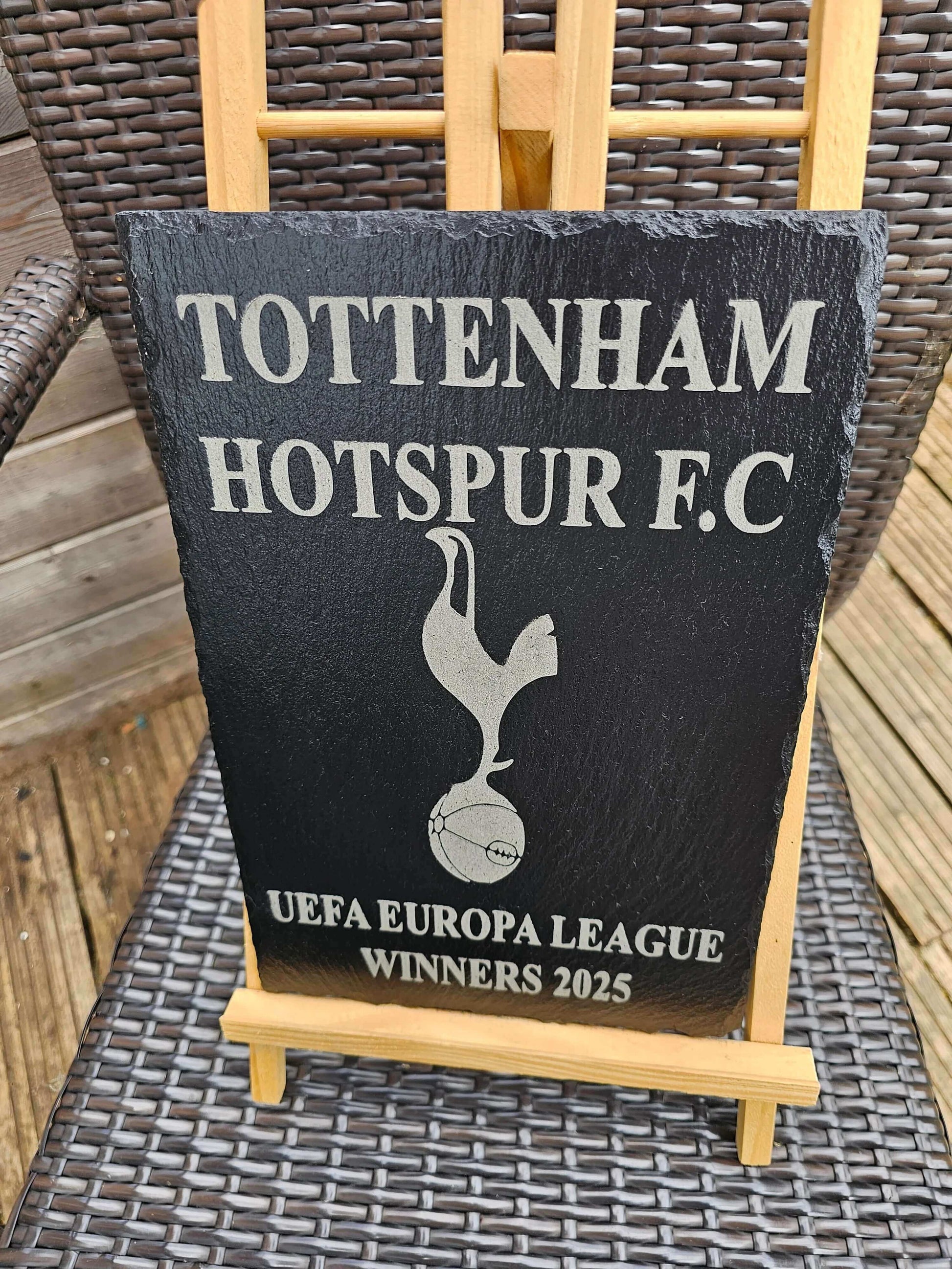 slate Tottenham Hotspur F.C. Europa League Winners 2025 – Engraved