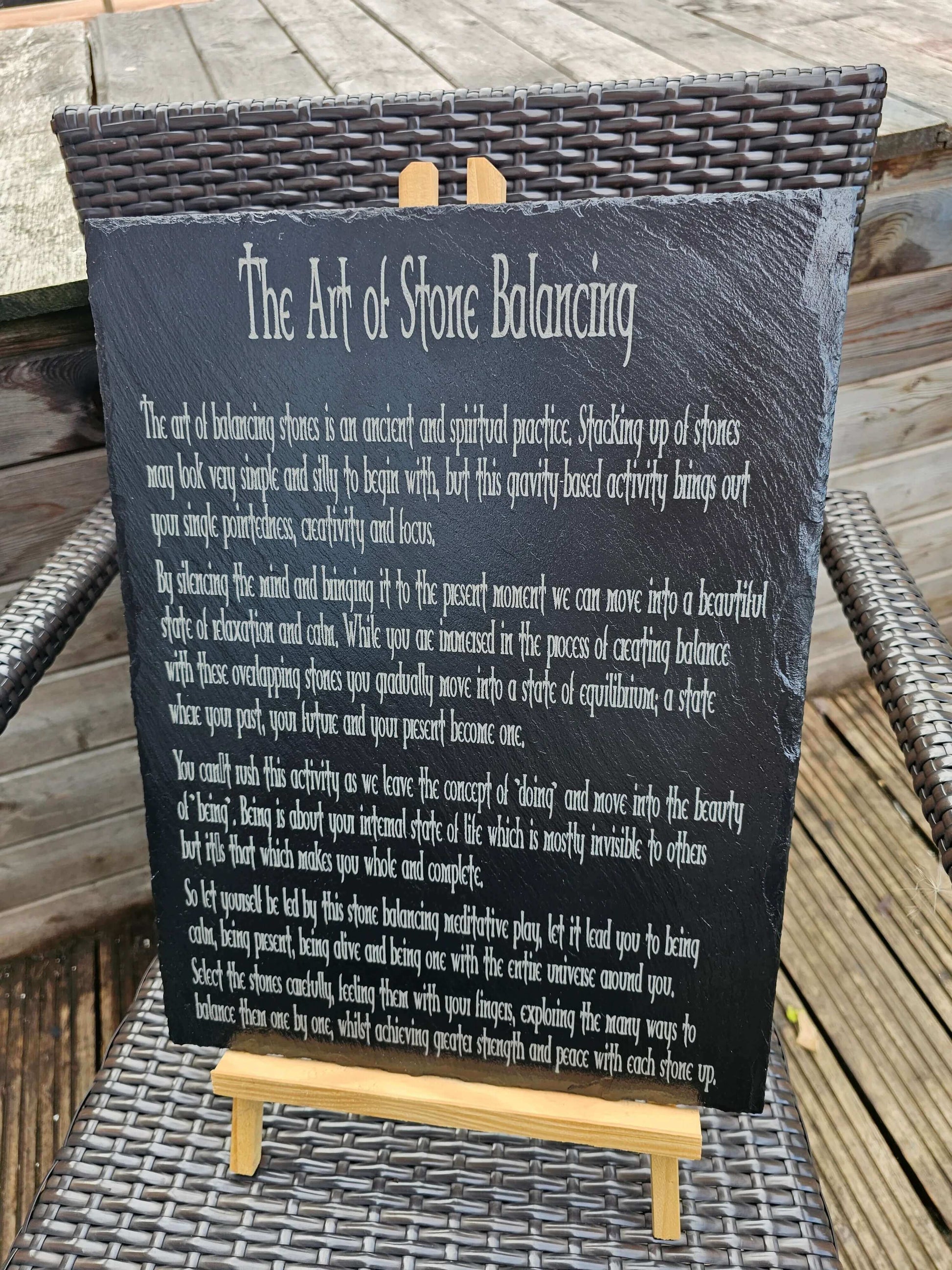 slate Eightfold Path of Living Buddhist Plaque | Universal Wisdom Wall