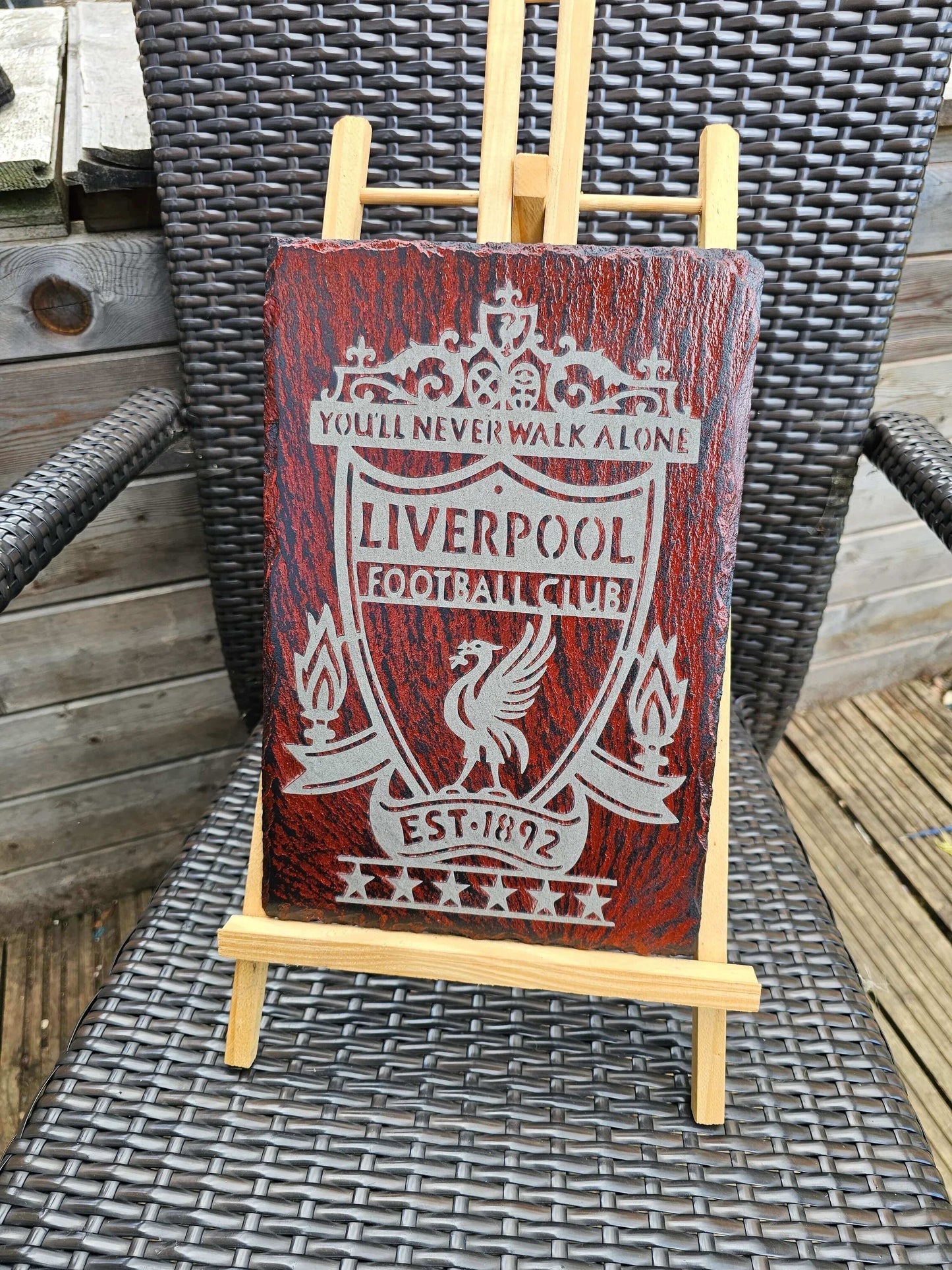slate Liverpool FC Laser Engraved Plaque – “You’ll Never Walk Alone”