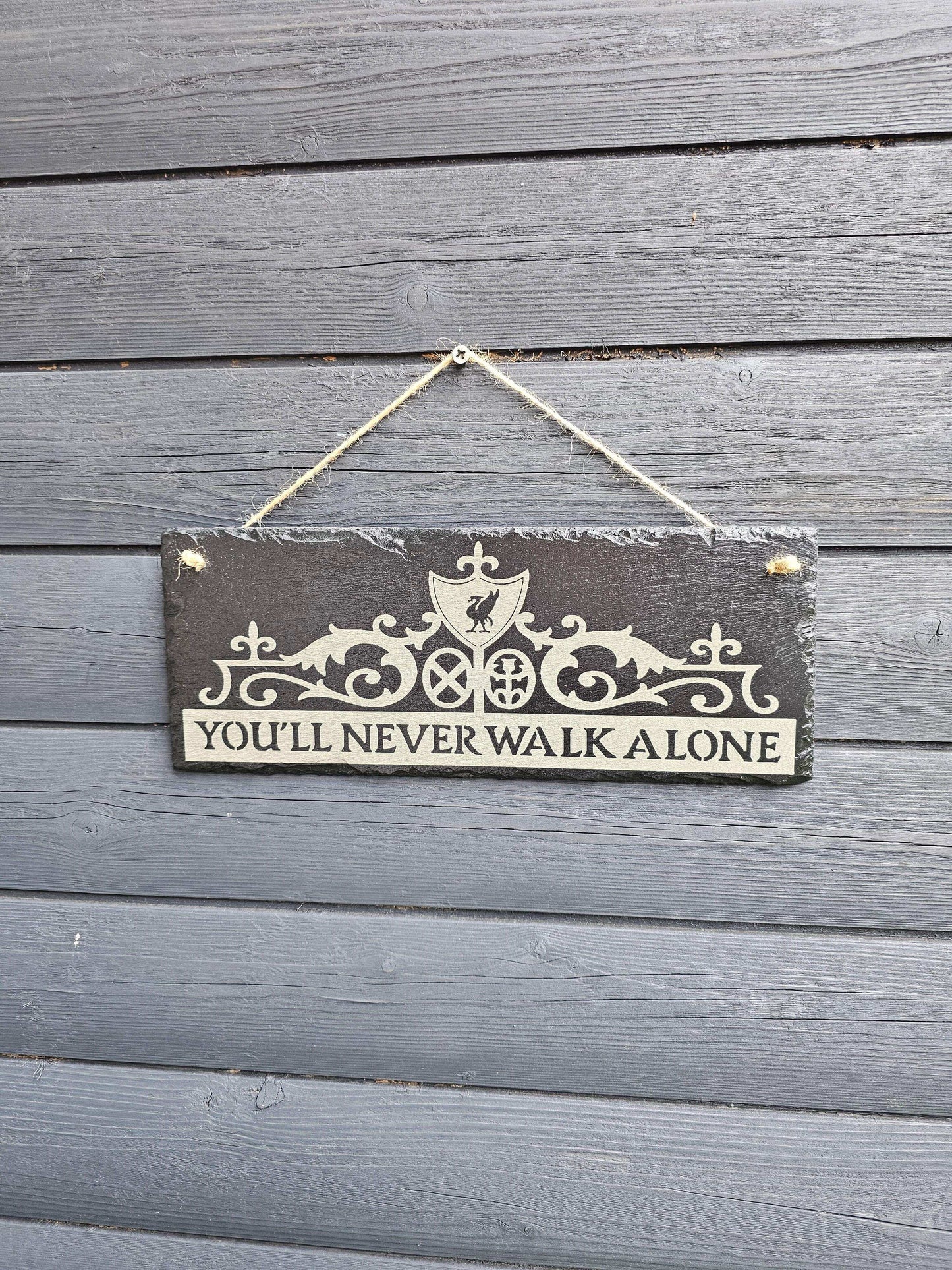 slate You’ll Never Walk Alone” Decorative Slate Plaque – 30cm x 12cm,