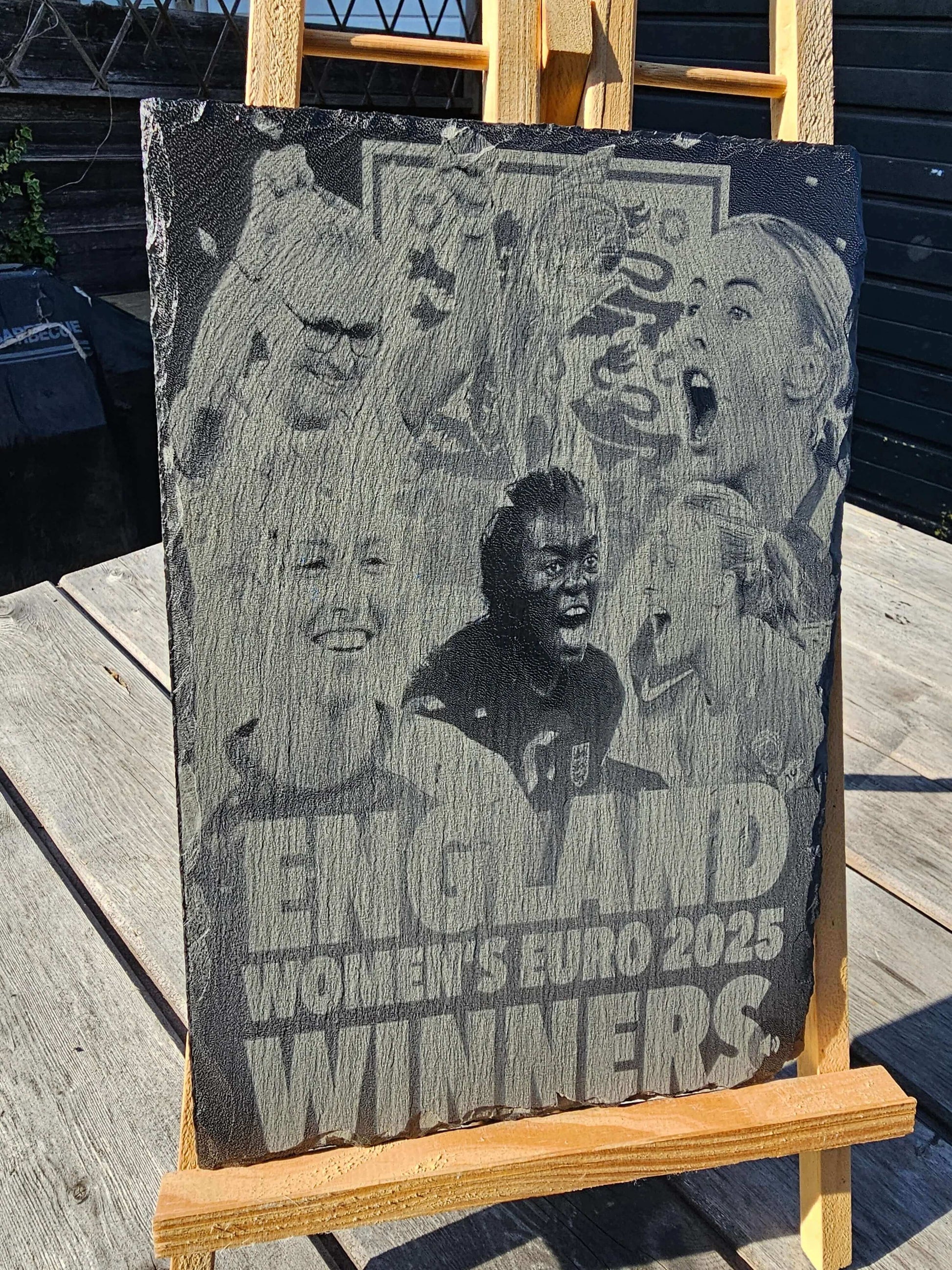 slate England Women’s Euro 2025 Winners Plaque | Laser Engraved