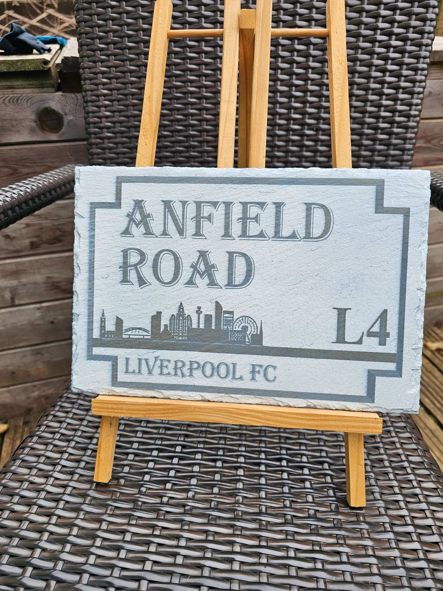 slate Anfield Road Slate Plaque – Liverpool FC Street Sign Design