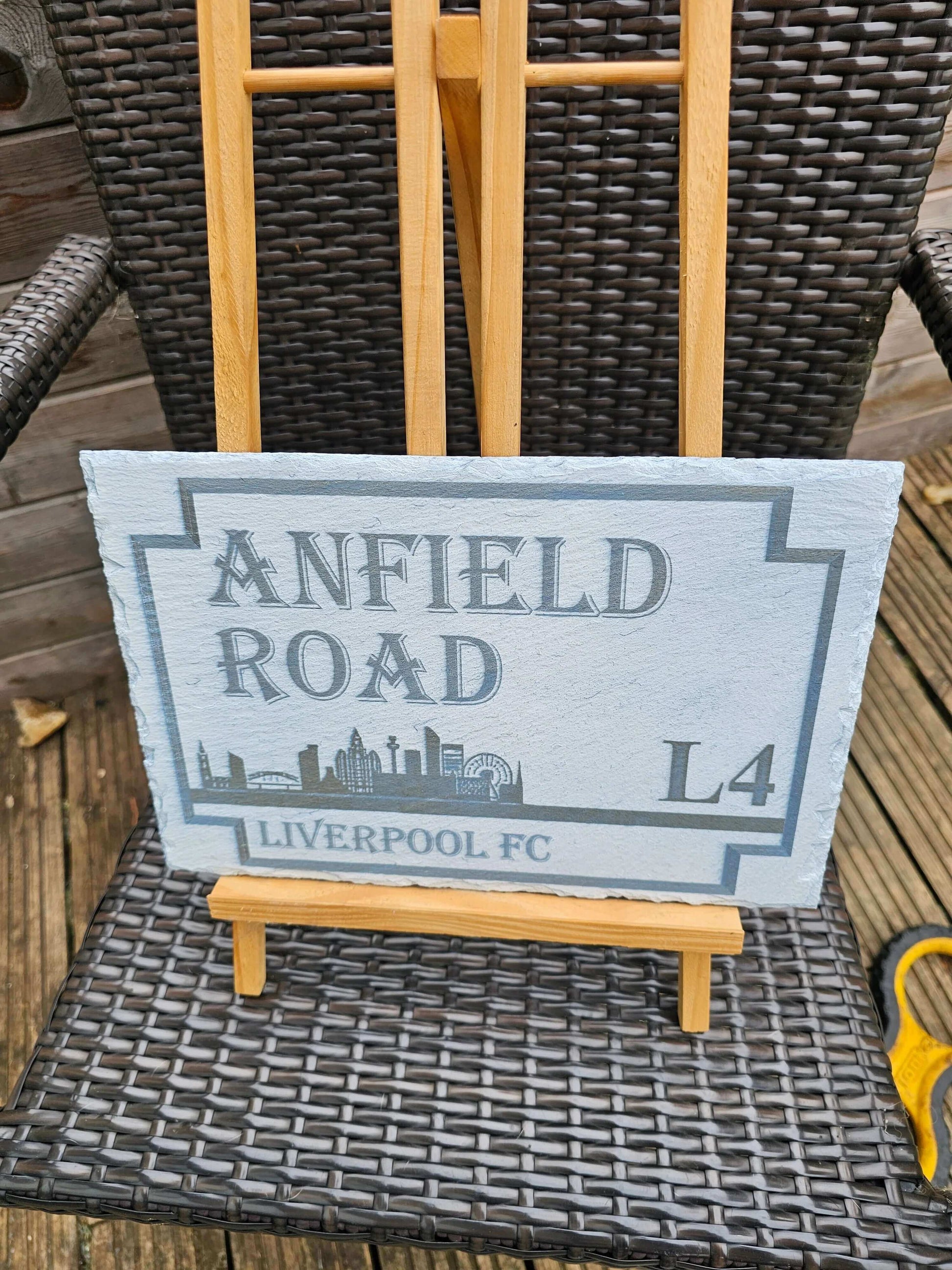slate Anfield Road Slate Plaque – Liverpool FC Street Sign Design