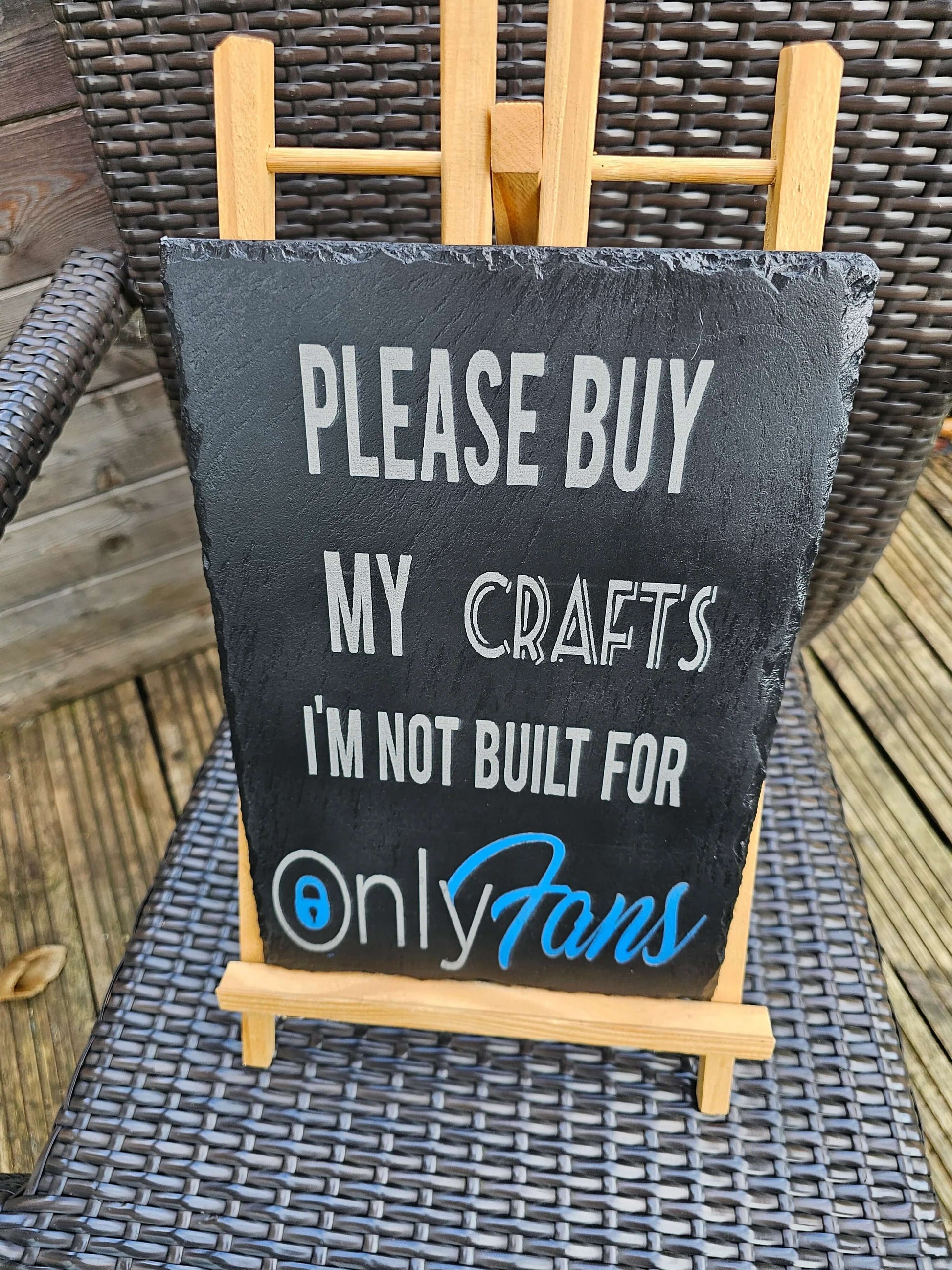 slate “Please Buy My Crafts” Funny Slate Plaque (30cm × 20cm