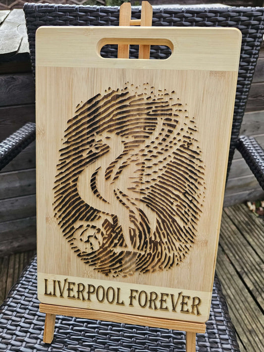 chopping board. Liverpool FC Bamboo – Liverbird Fingerprint Design