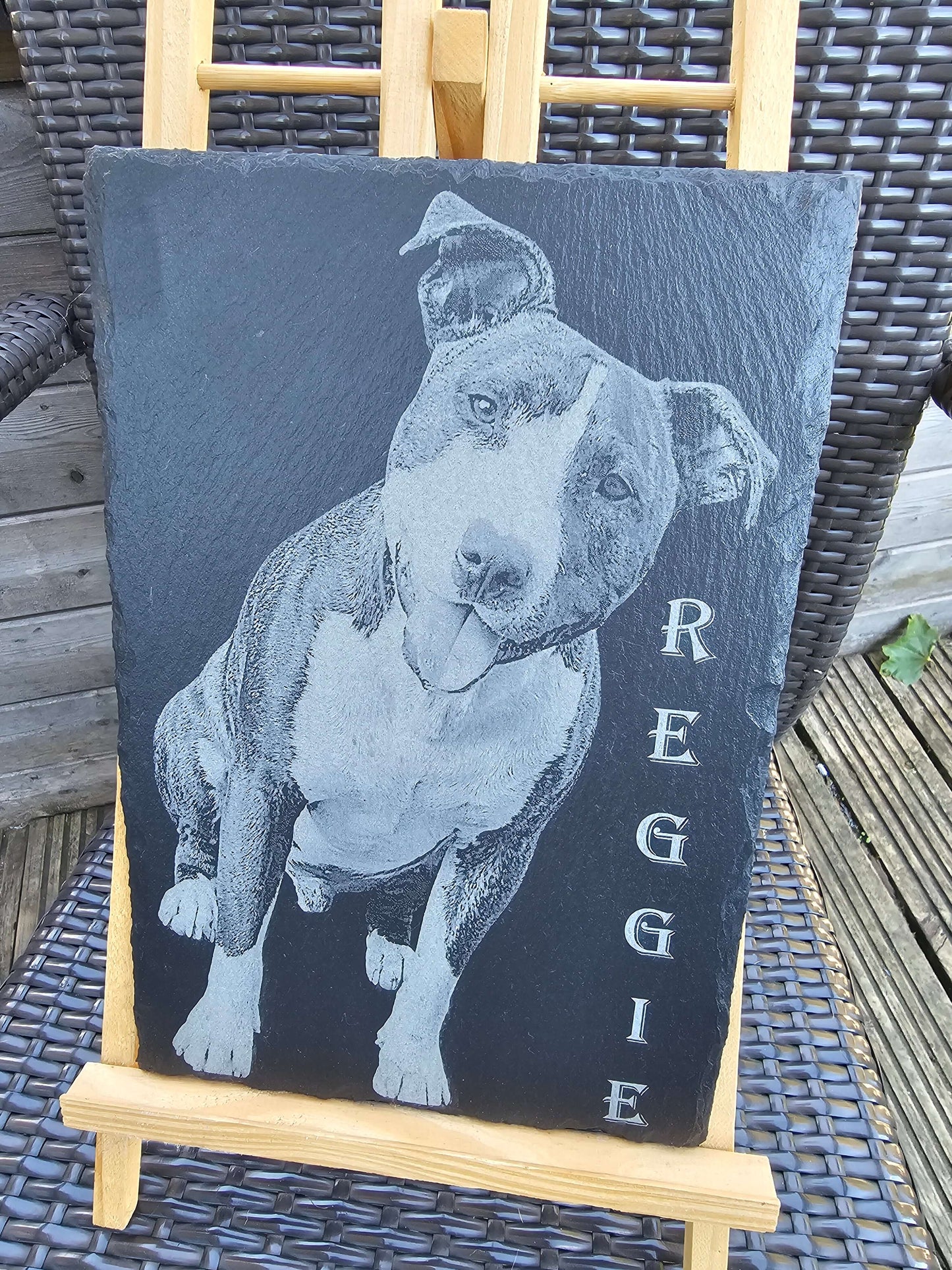 Slate plaque.write a detailed sales info for my shopify ad with title and list tags separately 30cm x 20cm then 1 4 insta, fb and tiktok
