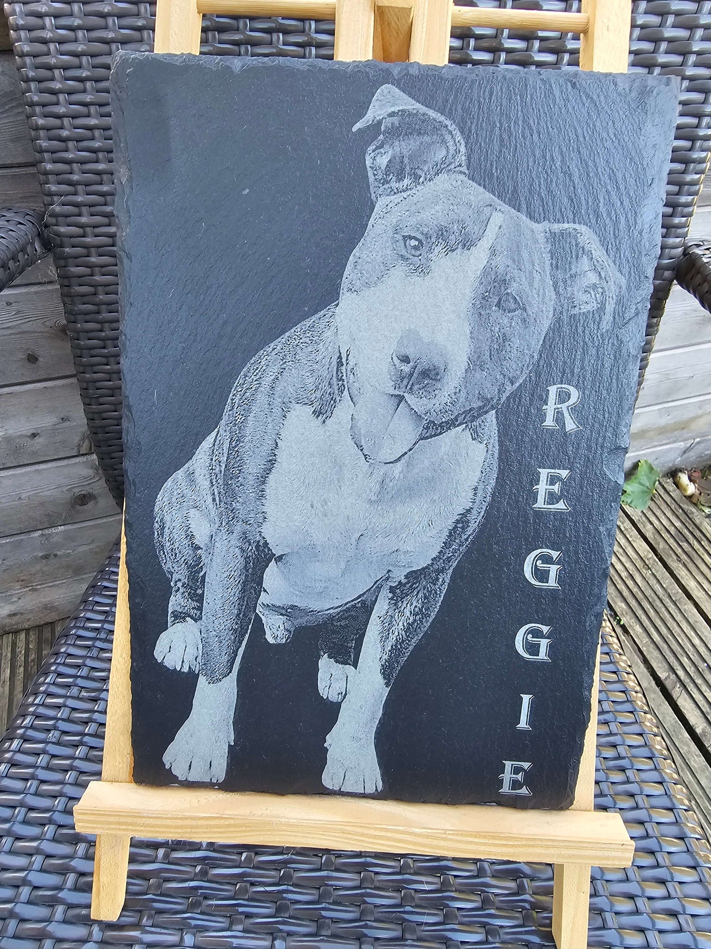 Slate plaque.write a detailed sales info for my shopify ad with title and list tags separately 30cm x 20cm then 1 4 insta, fb and tiktok