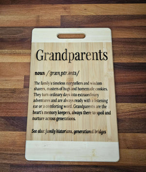 Chopping Board – Engraved Grandparents Bamboo Gift