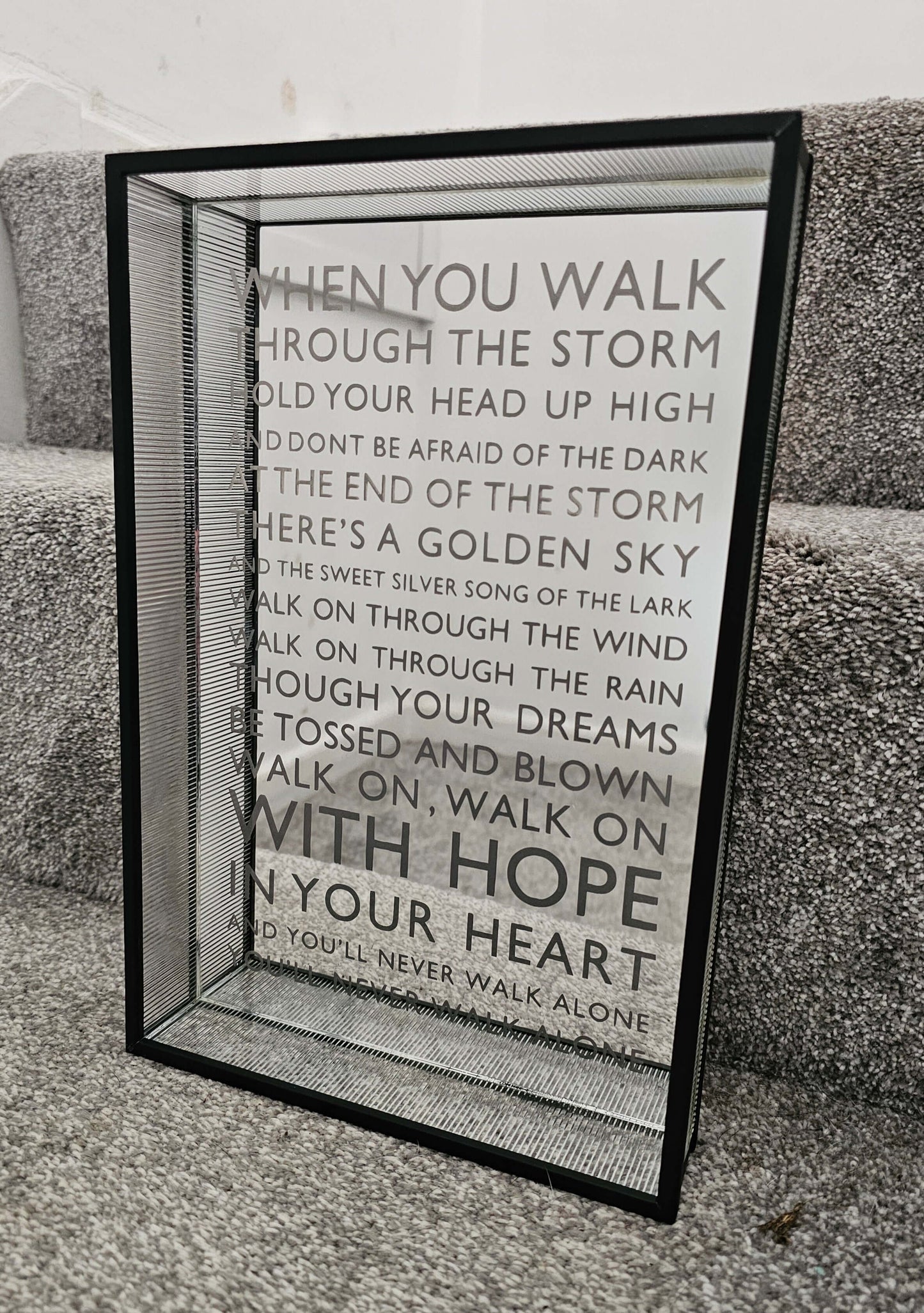 Mirror – You’ll Never Walk Alone Lyric Design 280 × 180mm