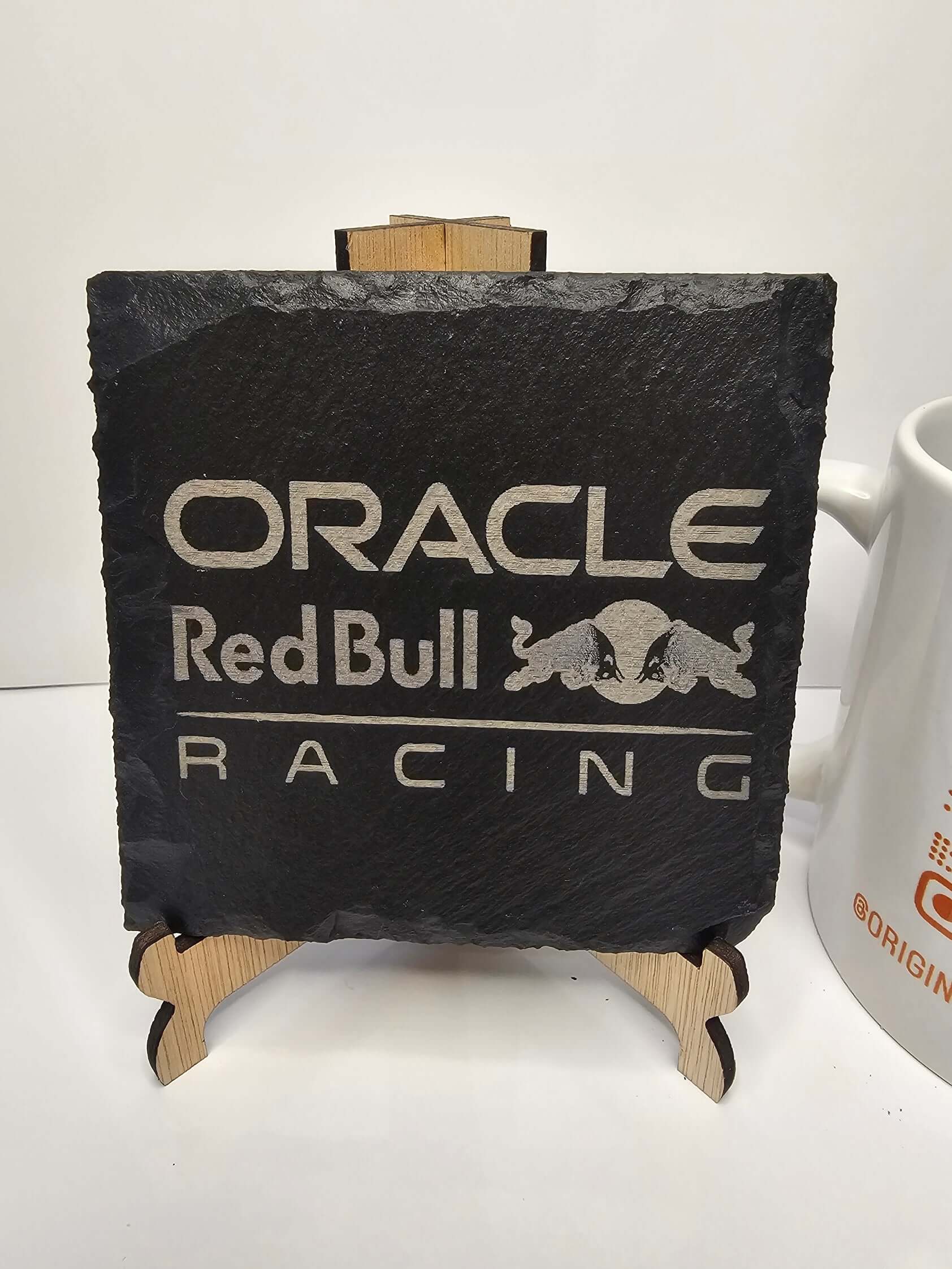 slate Red Bull Racing Coasters – Laser Engraved F1 Motorsport Fan Gift