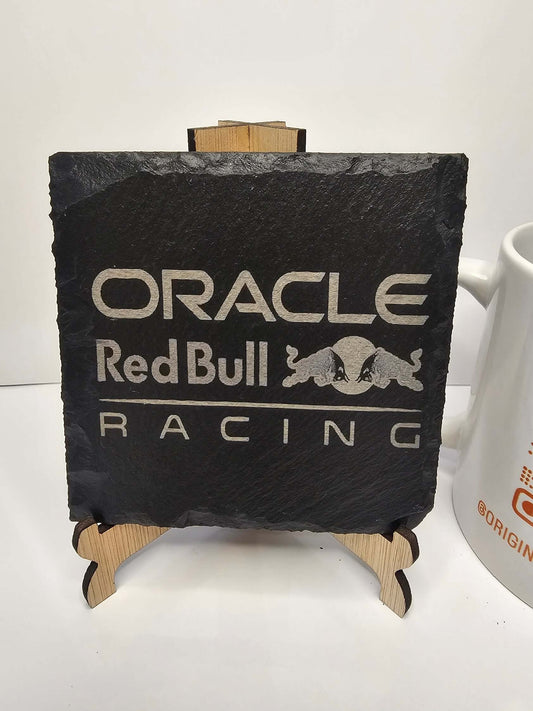 slate Red Bull Racing Coasters – Laser Engraved F1 Motorsport Fan Gift