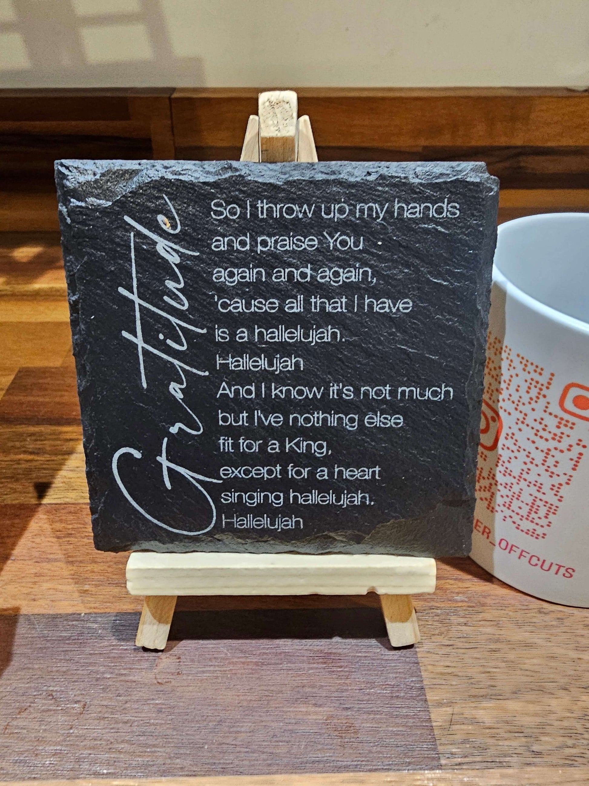 Slate Coasters Mix & MatchMix & Match –Gratitude – Handmade UK