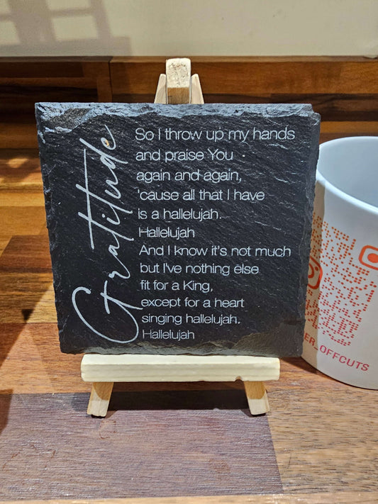 Slate Coasters Mix & MatchMix & Match –Gratitude – Handmade UK