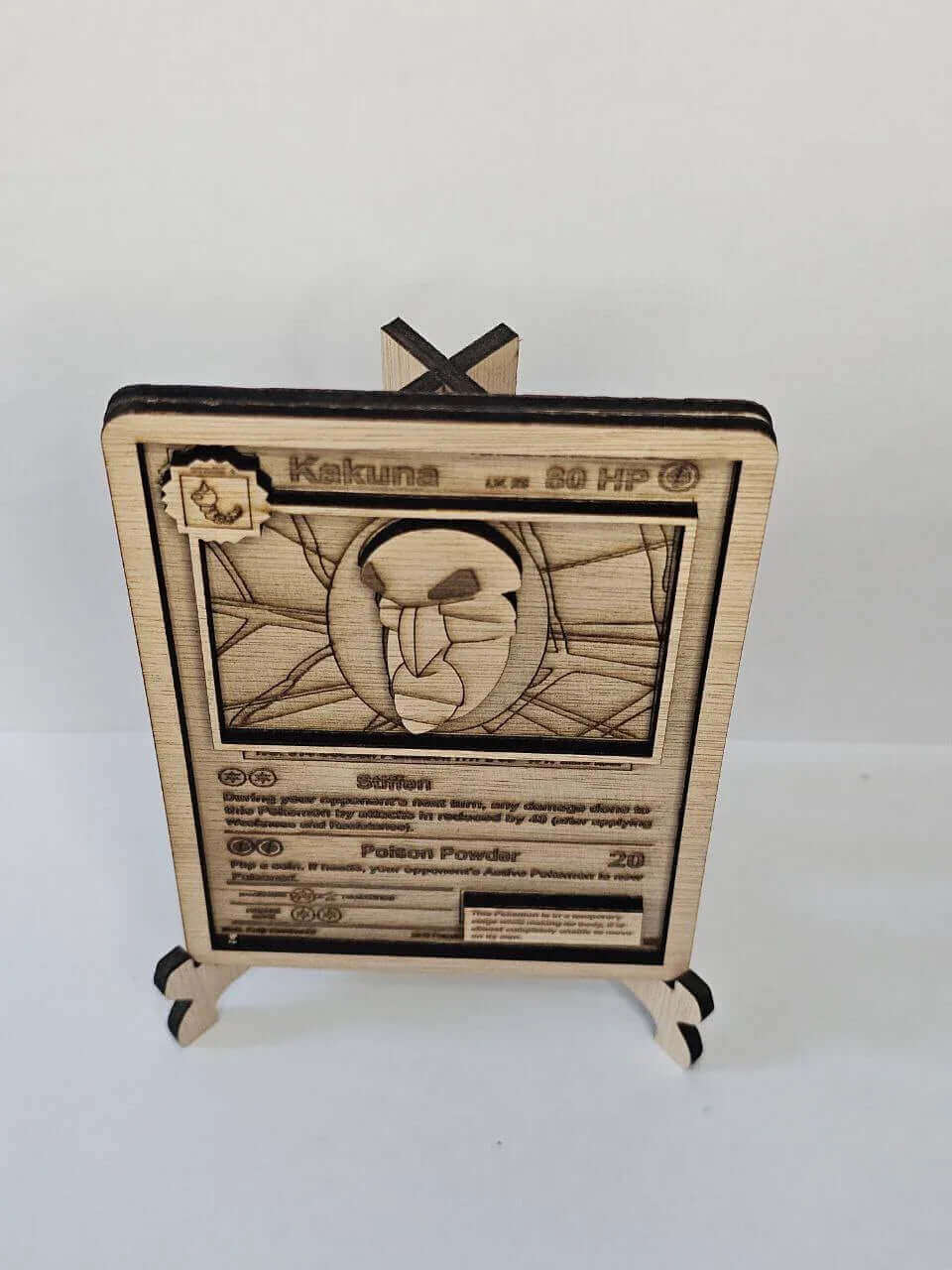 Kakuna 3D Wooden Pokémon Card | Laser Engraved Display Plaque |