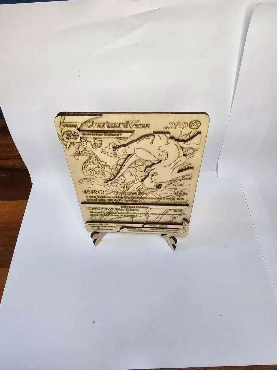 Charizard VSTAR 3D Wooden Pokémon Card | Laser Engraved Collectible