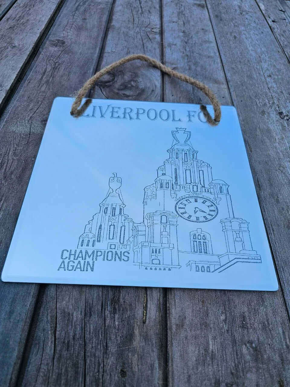 mirror Liverpool FC Engraved Mirror | 25cm x 25cm Hanging