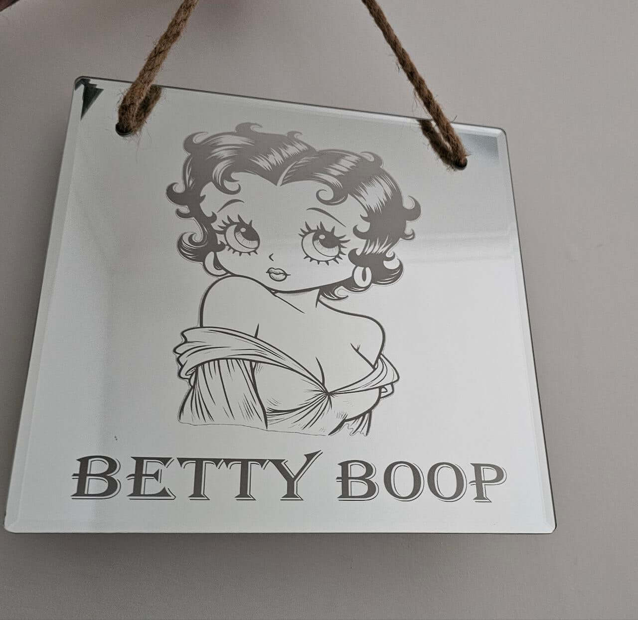mirror Betty Boop Fan Art Engraved Mirror – 250mm x 250mm