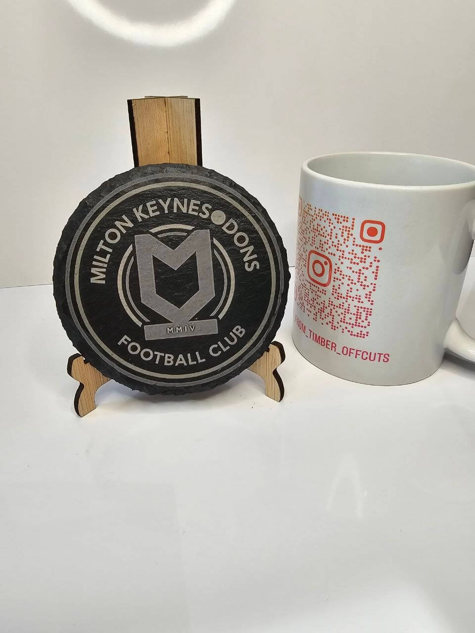 Slate Milton Keynes Dons FC Engraved Slate Coasters | Handmade