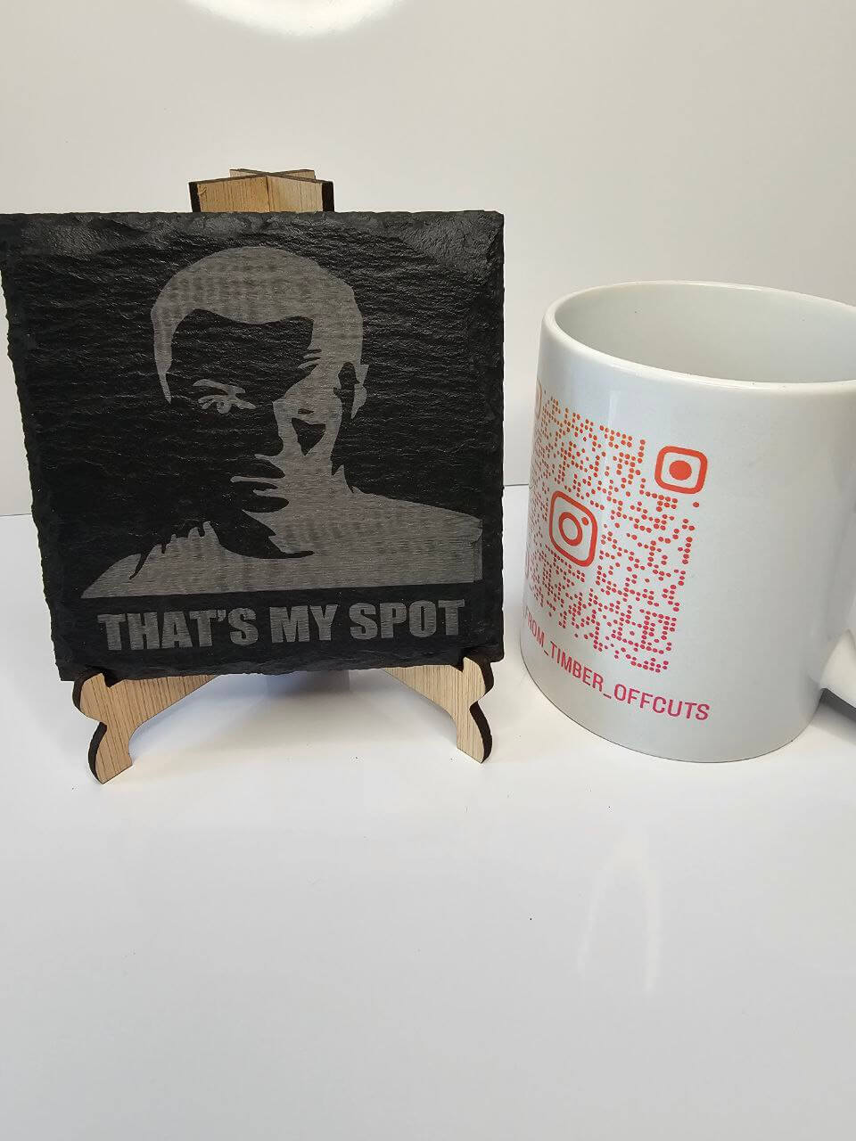 Slate “That’s My Spot” Engraved Slate Coasters | Handmade