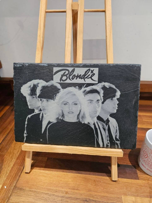 Personalised Photo Slate Plaque with Blondie 30x20cm 