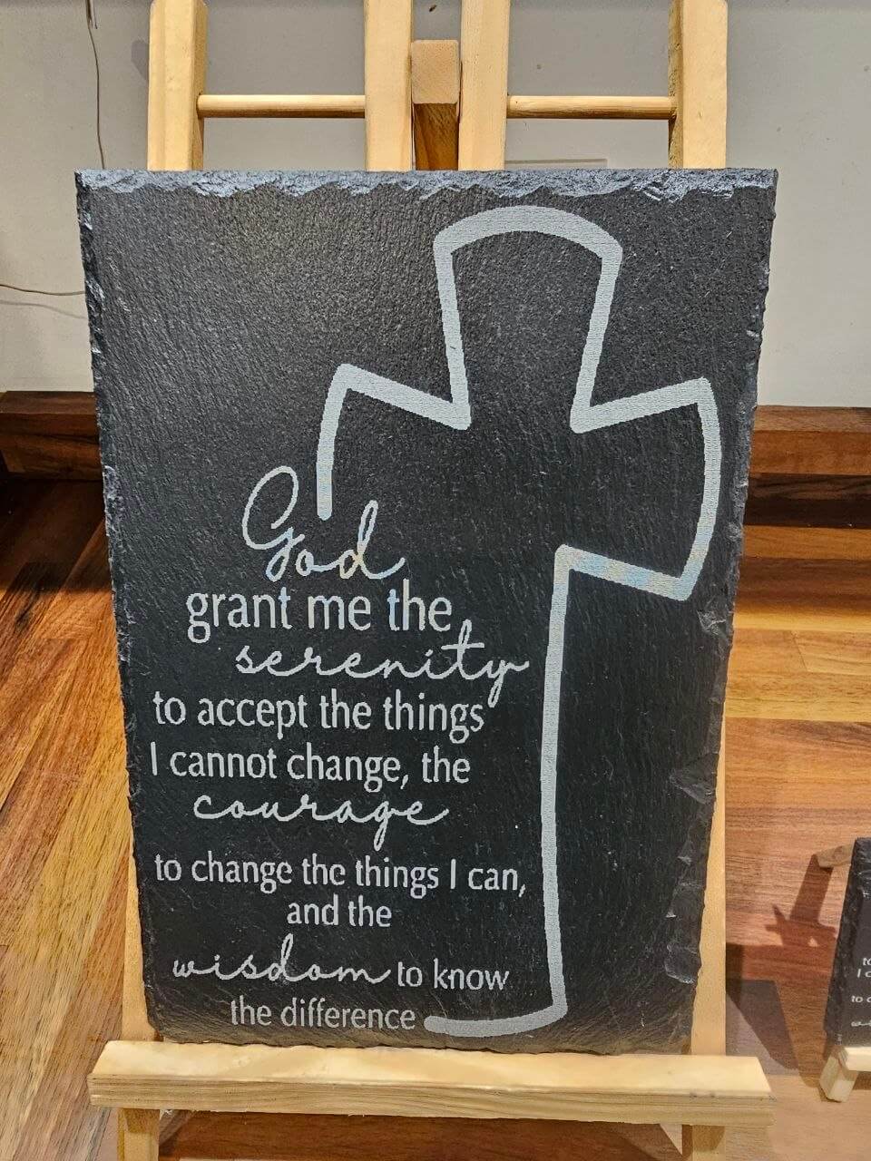 30cm x 20cm Premium Engraved Slate Plaque  Serenity Prayer