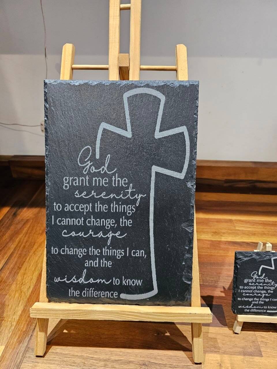 30cm x 20cm Premium Engraved Slate Plaque  Serenity Prayer