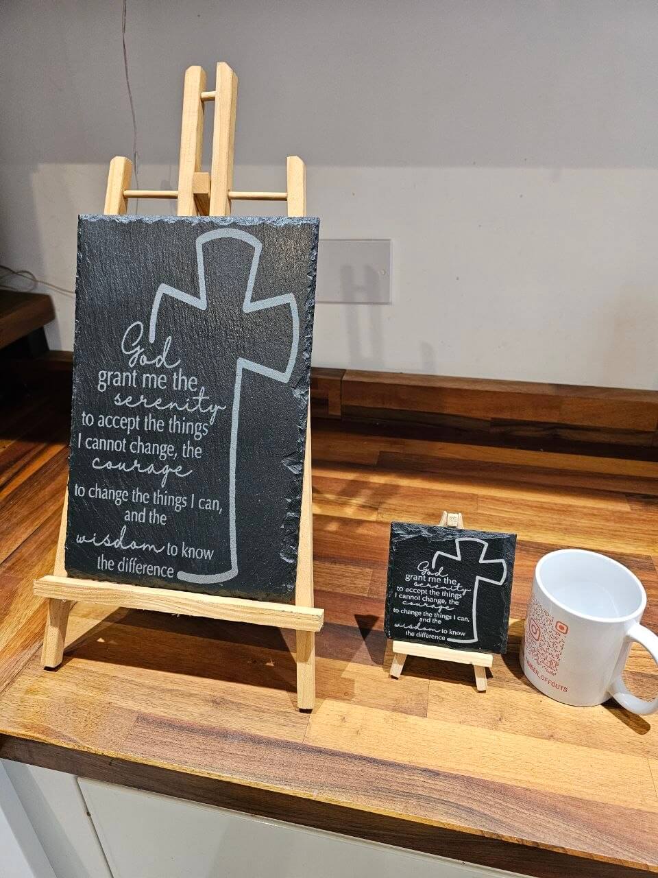30cm x 20cm Premium Engraved Slate Plaque  Serenity Prayer