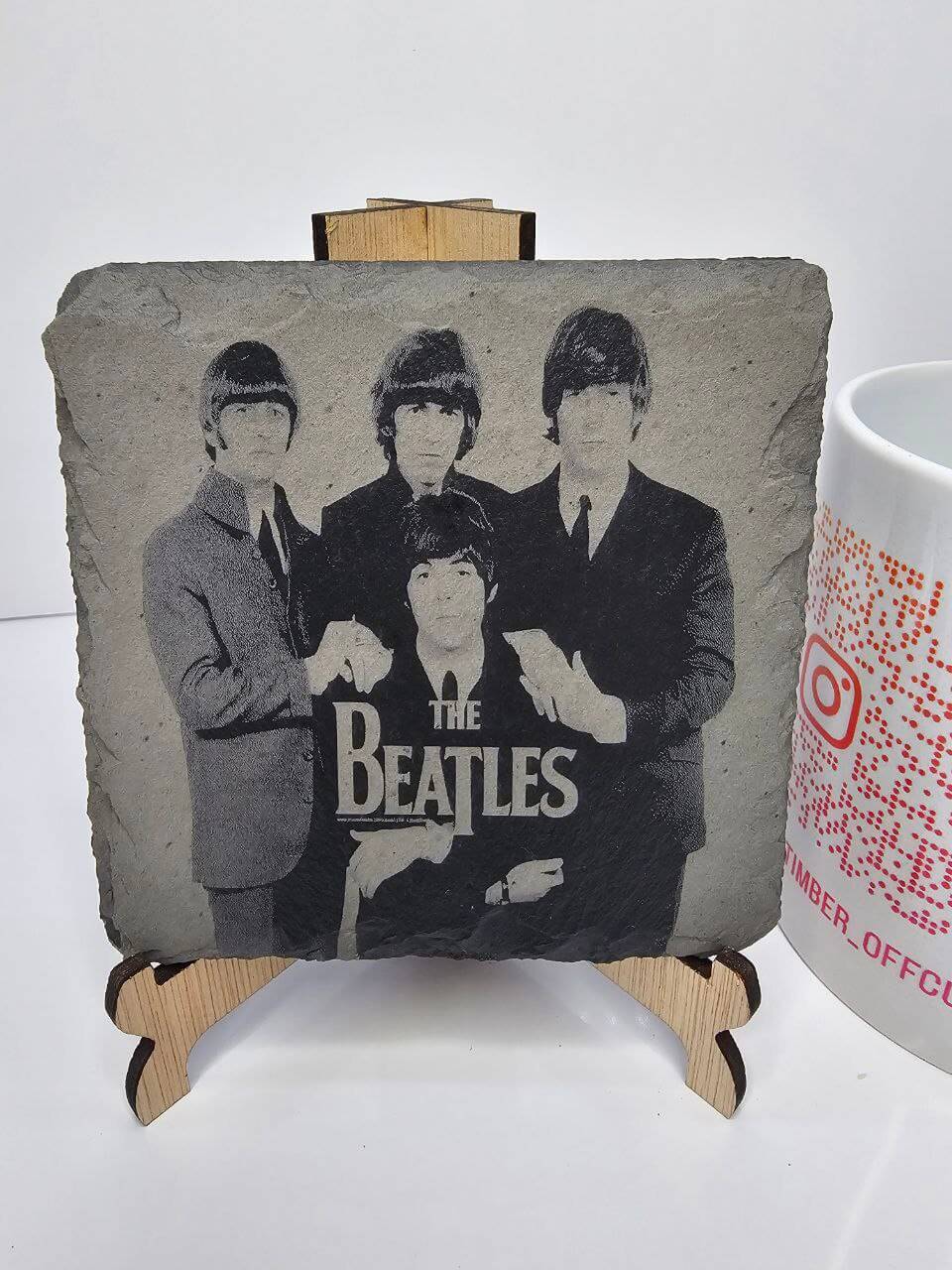 slate “The Beatles – Laser-Engraved Slate Coasters | 10cm x 10cm |